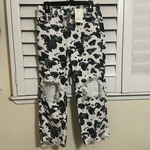 Cow Print Jeans